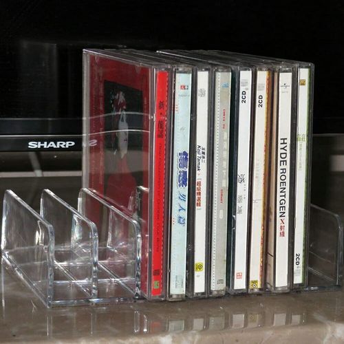 Clear Acrylic CD DVD Storage Box Holds 14 Cases