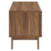 Modway Render Wood & Vinyl Record Display Stand with Sliding Door in Walnut