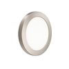 UKEW 18W LED Round Ceiling Lights - Dual Mount Recessed/Surface Mount Flush Flat Round Panel Light CCT Adjustable with Brushed Chrome Bezel