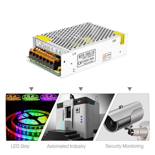 BTF-LIGHTING 12V 8.5A 102W Power Adapter Transformer Regulated Switching Power Supply AC 110V 220V to DC 12 Volt 8.5amp Converter LED Driver for LED Light Strip 3D Printer CCTV Camera Security System