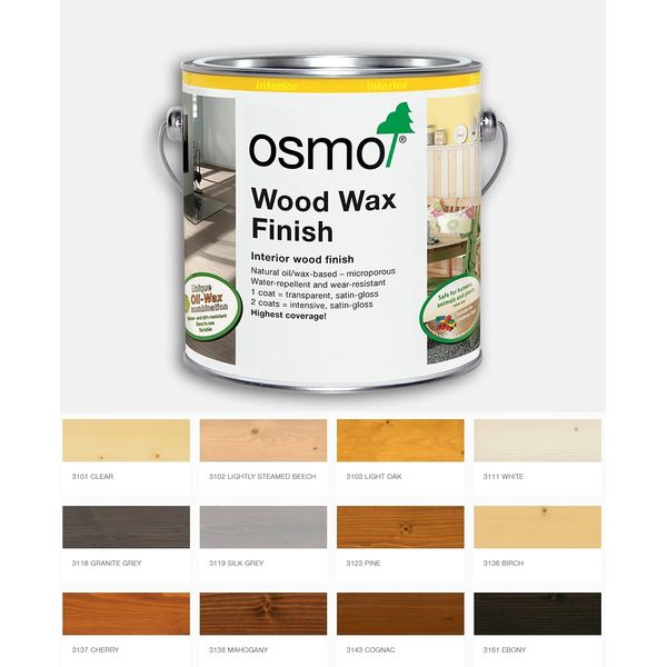 Osmo Wood Wax Finish Transparent 375ml - Light Oak - 3103
