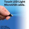 VOLT PLUS TECH Bright LED 2Pack MicroUSB Cable Compatible with Micromax Q412 with Touch Activated LED Light and 480Mbps Data Transfer! (5ft)