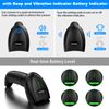 Symcode Wireless Handheld Barcode Scanner Versatile 2-in-1 (2.4Ghz Wireless+USB 2.0 Wired) 328 Feet Transmission Distance Rechargeable 1D Laser Automatic Bar Code Reader Scanner