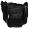 Leather in Chicago Extra Large Mens Womens Leather Fanny Pack (Black)