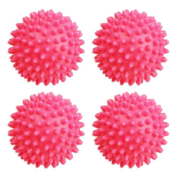 Set of 4 Pink Dryer Balls! Black Duck Brand - Reusable Dryer Balls Replace Fabric Softener! Hypoallergenic and Eco-Friendly! Lowers Drying Time! Naturally Softens and Releases Static Cling!