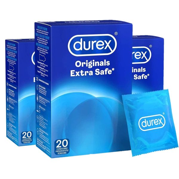Durex Extra Safe Condoms - Thicker & Extra Lubricated - 60 Count