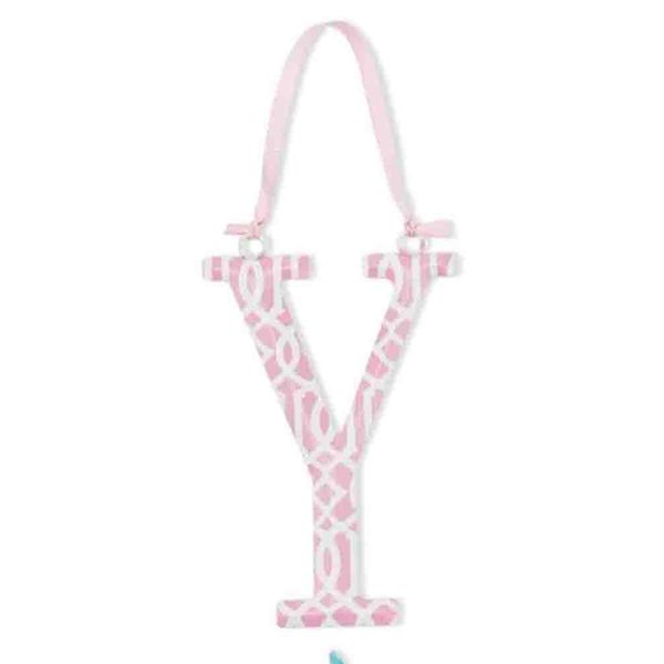 Mud Pie Summer Fun Girl Nursery Decor Small Tin Letter Initial (Letter Y Patterned)
