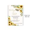 Sunflowers Eucalyptus Wedding Invitation All-in-One Wedding Cards - Printed (1 Sample)