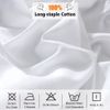 Lirex Fitted Sheet, Double Size 100% Egyptian Cotton 300 Thread Count Soft Breathable Fitted Sheet, White