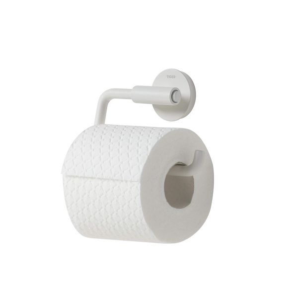 Tiger Urban Toilet Roll Holder, Stainless Steel, White, 13.6 x 9.8 x 3.9 cm