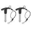 sourcing map 2Pcs T Handle Lock Pins, 10mm x 40mm Usage Length Stainless Steel Push-Button Quick Release Pin