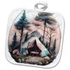 8x8 Potholder - Tent Camping Scene Illustration Illustrations
