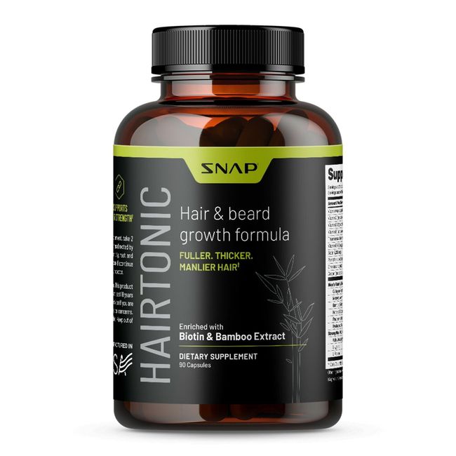 Snap Supplements Hair Tonic For Men - Grow Thicker Hair, Stop Hair Loss - 90ct