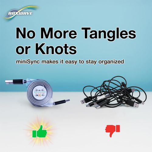 BoxWave Cable Compatible with Tomtom Go 620 - miniSync, Retractable, Portable Sync Cable