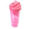SmartShake Slim Multi-Storage Shaker Bottle 500ml - Neon Pink