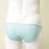 Crane Men's Micro Bikini, Bordered, Super Low Rise, Made in Japan, mint