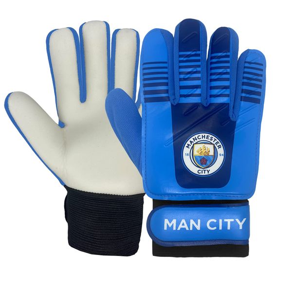 Manchester City FC Official Football Gift Boys Goalkeeper Goalie Gloves