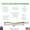 Polly's Full Length Hardwood Bird Perch, 28-Inch