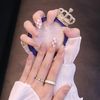 24 PCS Cool Girls Nail Tips, Plaid, Line Nails, Fake Nails, Taking Photos, Weddings, Coming-of-Age Ceremonies, Parties, After-Parties, Etc