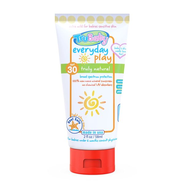 TruBaby Everyday Play SPF 30 Plus UVA/UVB Sunscreen Lotion, 2 Ounce by TruKid