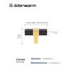 goldenwarm 25 Pack Cabinet Knobs Black and Gold Kitchen Cabinet Knobs Round Drawer Pulls for Bathroom Kitchen Bedroom, Zinc Alloy