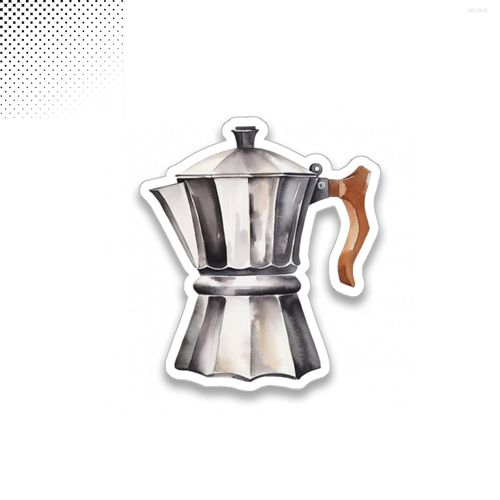 Moka Pot Coffee Sticker, Sticker Decorations, Notebook Sticker, Coffee Lover Gift, Espresso Maker Sticker, Laptop Sticker