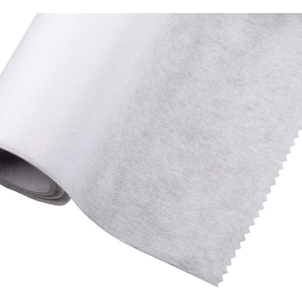 Iron On/Fusible Interfacing Fabric - Light Weight 75cm Wide - 2 Metres - White (Non-Woven)