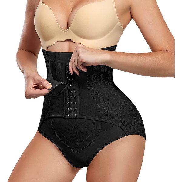 KUMAYES Damen Hohe Taille Shapewear Bauchweg Unterhose Miederhose Korsett Bauch Weg figurenformend Miederslip Body Shape