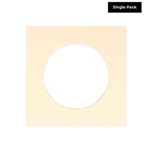 CountryArtHouse Cream Acid Free 20x20 Circle Picture Frame Mat with White Core Bevel Cut for 16x16 Pictures - Fits 20x20 Frame - Pack of 1 Matboard Show Kit with Acid Free Backing & Clear Bag