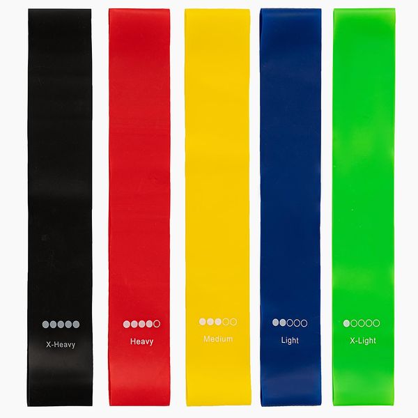 Good Nite Resistance Bands for Women and Men, 5 Different Levels of Resistance Exercise Bands for Yoga, Pilates - Include Carry Bag - for Hand, Hip and Leg Training