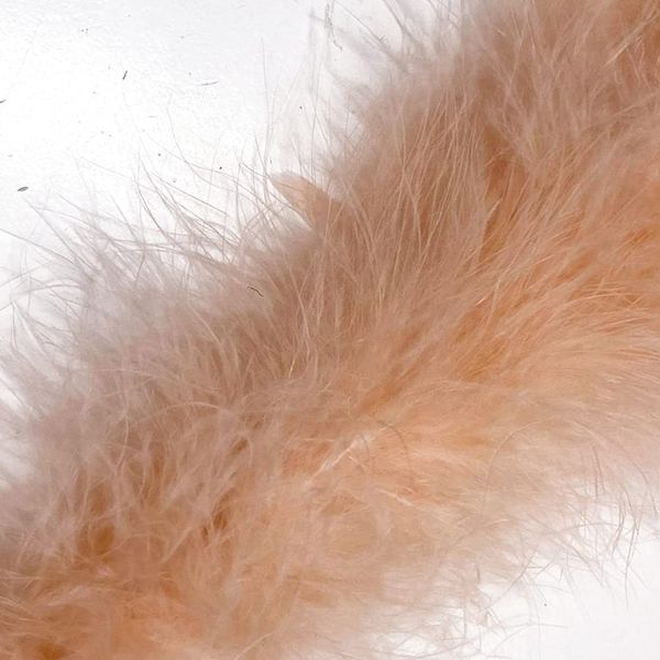 1 Metre - Marabou Swansdown Feather Trim Soft & Fluffy Craft - Choose Colour (Light Brown - 1 Metre)