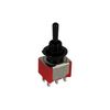 Mini Toggle Switch 3-way On-Off-On Round Lever Black