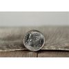 Linon Faux Hide Polyester Mini Cowhide Accent Rug in Gray