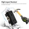 Black Outlet Socket, Decora Duplex Receptacle 15 Amp, 125 Volt With plate 10Pack
