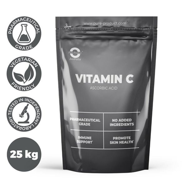 25KG PURE VITAMIN C ( 100% Ascorbic Acid USP ) POWDER  NON GMO BULK PACK