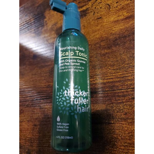 Thicker Fuller Hair Nourishing Daily Scalp Tonic Organic Quinoa Pea Sprout 4 Oz