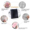 OTCRAFT A5 6 Ring Binder Cover Clean Transparent Soft PVC for Refillable Notebook Shell withMatte surfaceforStamp & Die Storage (Black)