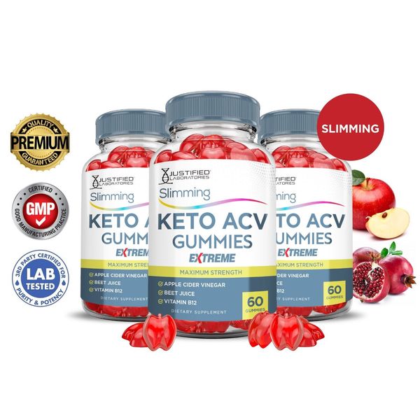 Slimming Keto Extreme ACV Gummies 2000MG Apple Cider Vinegar 180 Gummys