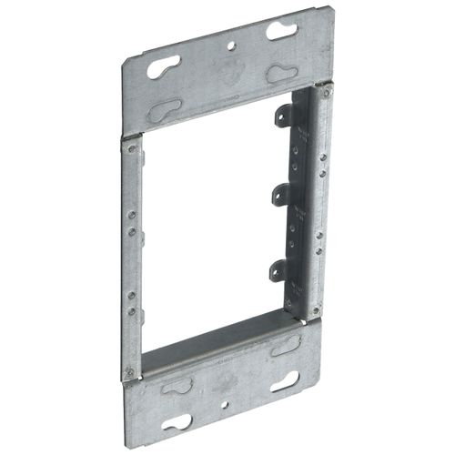 Hubbell-Raco 822 3/4-Inch Raised 3 Gang Welded Box Mud Ring, Gray
