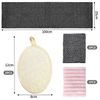 2 Pieces Rectangular Bath Towels And 2 Pieces Bath Wipes, Body Cleaning Tools, Bath Accessories, Back Scrubber.