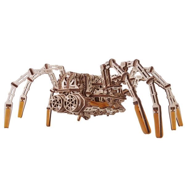 Wood Trick Mechanical Spider 3D Wooden Puzzle - Runs up to 7 feet - Wooden Model Kit for Adults and Kids to Build