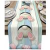 Easter Bunny Table Runner 13X90 Inches Long, Cute Bunny Butt Colored Easter Eggs