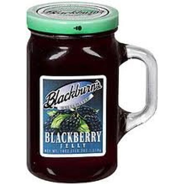 Blackburn's Preserves & Jellys 18oz Reusable Handled Glass Mug Jar (Pack of 3) (Blackberry Jelly)