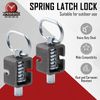 Pack 2 Metal Spring Trailer Gate Door Ramp Loaded Weld-On Spring Latch Lock USA
