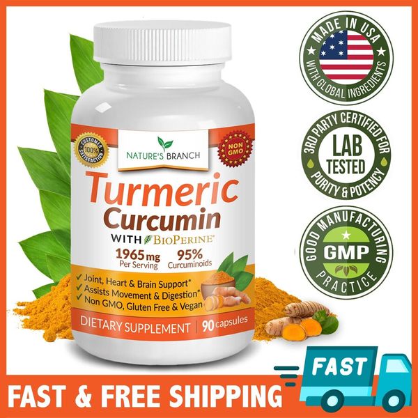 ✅ BEST EXTRA STRENGTH TURMERIC CURCUMIN AND BIOPERINE BLACK PEPPER | 90 CAPSULES