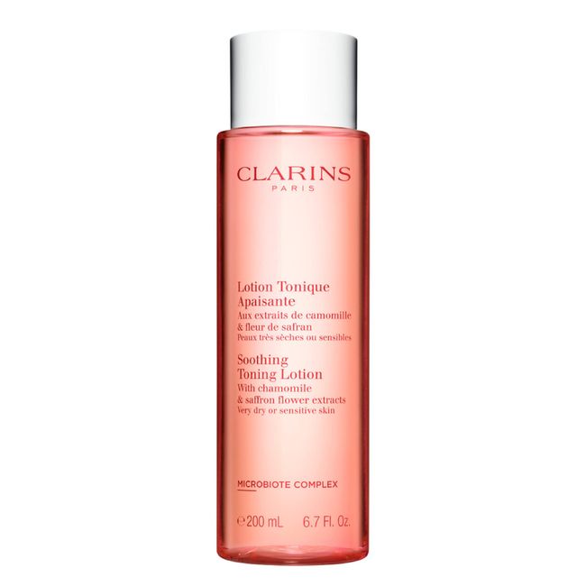 Clarins Soothing Toning Lotion | Soft,Soothed and Comforted Skin After 14 Days* | Cleanses,Tones,Hydrates,Soothes and Balances Skin's Microbiota |Camomile Extract |Very Dry Or Sensitive Skin Types