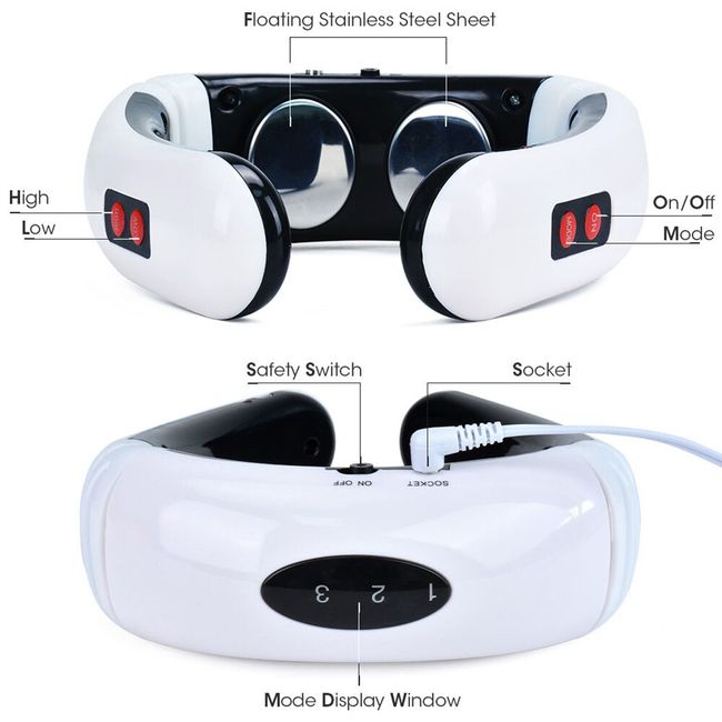 Brand New Electric Neck Massager & Pulse Back 6 Modes Far Infrared
