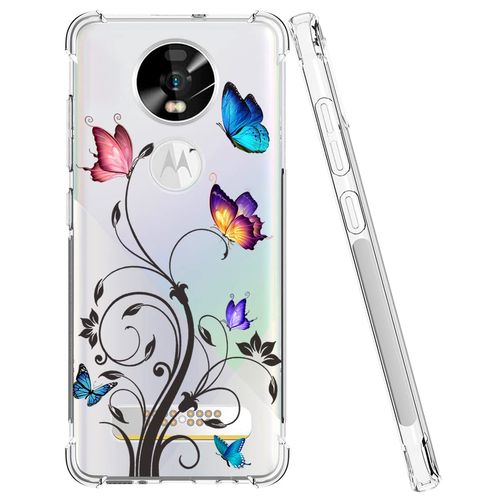 Yodueiv Phone Case for Moto Z4 Case, Motorola Z4 Play XT1980-4 Case for Girls Women, Soft Clear TPU Protective Transparent Case Cover for Motorola Moto Z4 (Butterfly)