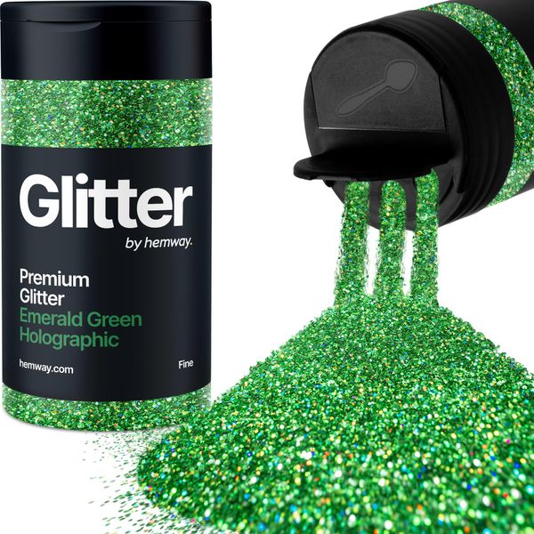 Glitter Shaker Verde Smeraldo Olografico Viso Nail Art Tumbler Natale Festival Accessori Fine Craft Resina Cosmetica 130g/4.6oz