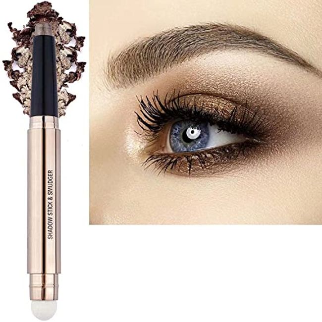 [Lime] Blue Eyeshadow Stick Makeup Cream Shimmer Smooth Night Light B Navy Single Pencil Hypoallergenic Waterproof Long-lasting Highlight Stick Multidimensional Eye Look Midnight Sim16